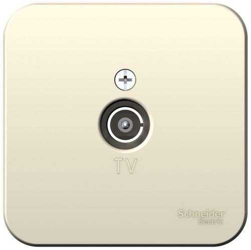 Розетка TV Schneider Electric BLANCA BLNTA000012 молочный, крупный план