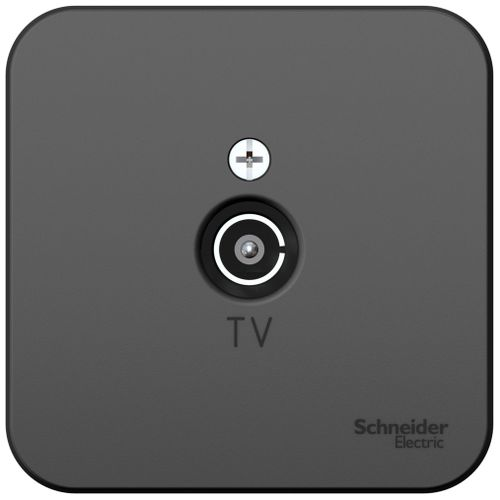 Розетка TV 1 пост Schneider Electric BLANCA антрацит, картинка