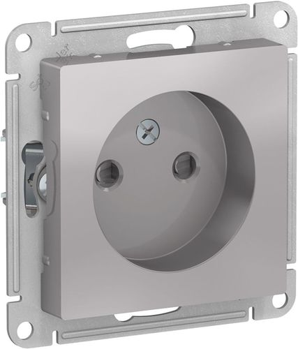 Розетка электрическая Schneider Electric Atlas Design ATN000349 алюминий, фото