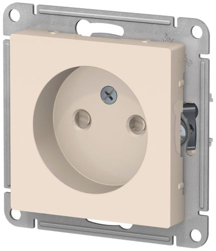 Розетка электрическая Schneider Electric Atlas Design ATN000249 бежевый, крупный план
