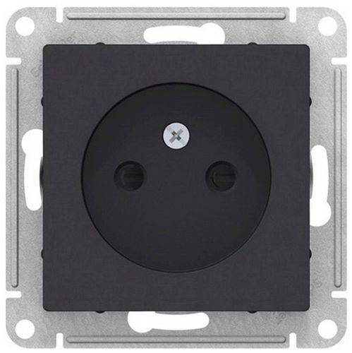 Розетка электрическая Schneider Electric Atlas Design ATN001049 карбон, детальное фото