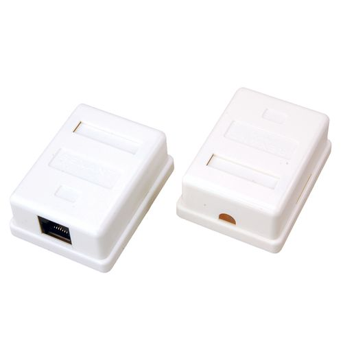 Розетка сетевая LAN REXANT на стену 1 гнездо 8Р8С (RJ-45) CAT 5e, вид