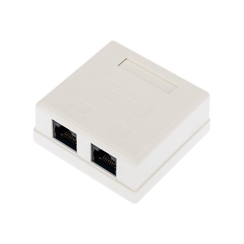 Розетка RJ-45 2 поста REXANT белый, изображение