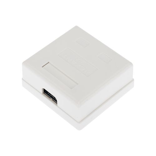 Розетка RJ-45 2 поста REXANT белый, крупный план