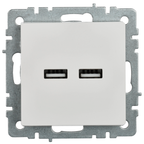 Розетка USB 1 пост IEK BRITE белый, фото