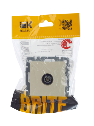 Розетка TV 1 пост IEK BRITE бежевый, вид