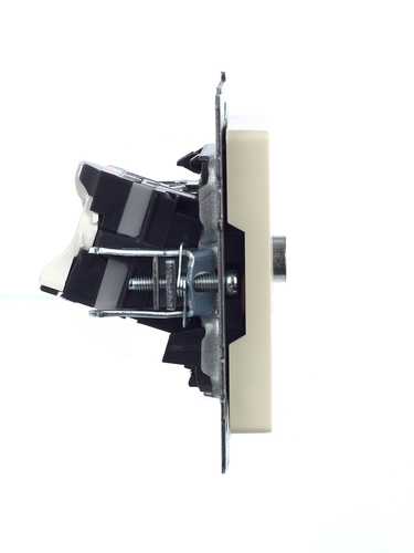 Розетка TV-RJ45 1 пост IEK BRITE бежевый, картинка
