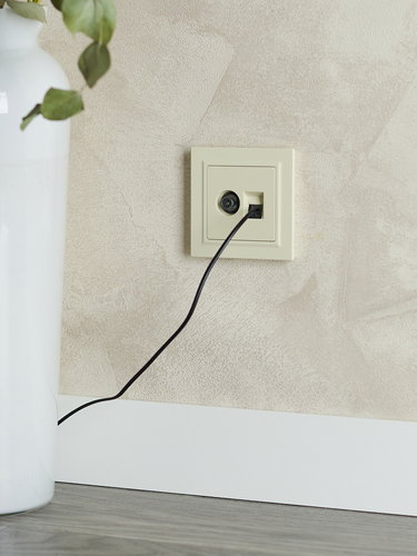 Розетка TV-RJ45 1 пост IEK BRITE бежевый, фотография