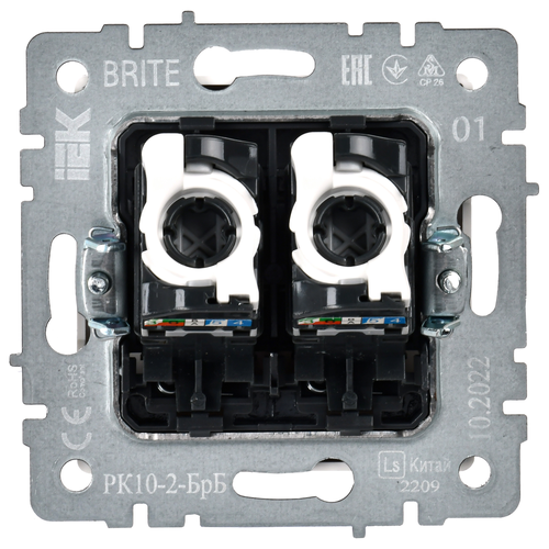 Розетка RJ-45 IEK BRITE BR-K20-1-K01 белый, картинка