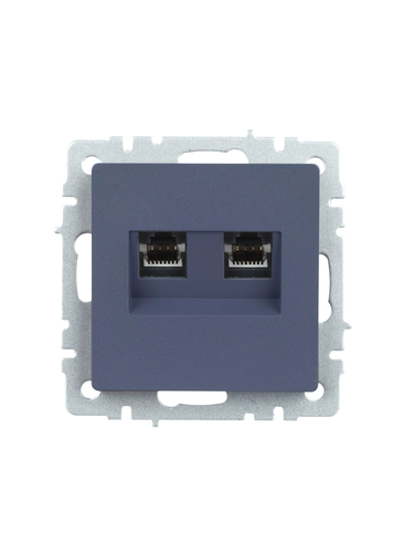Розетка RJ-45 1 пост IEK BRITE маренго, вид