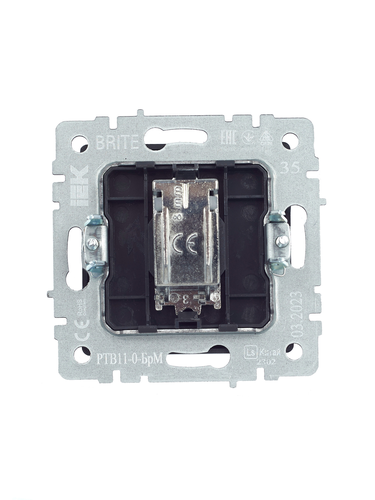 Розетка TV IEK BRITE BR-A10-O-K35 маренго, картинка