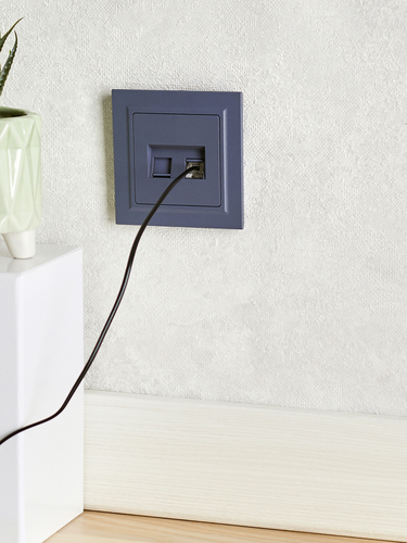 Розетка RJ-11,RJ-45 1 пост IEK BRITE маренго, детальное фото