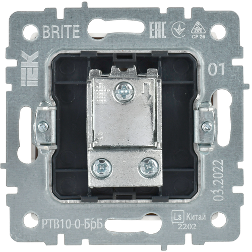 Розетка TV IEK BRITE BR-A10-P-K01 белый, вид