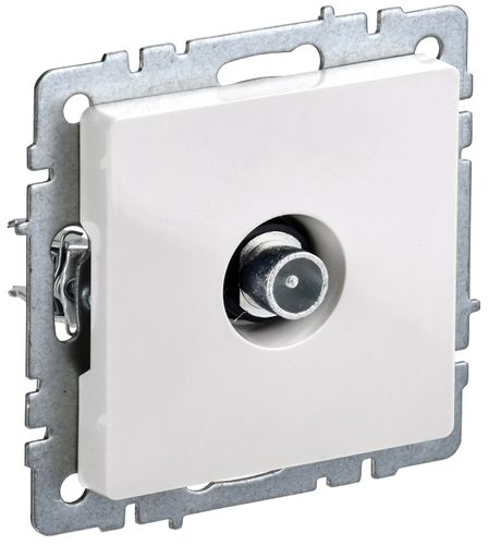 Розетка TV IEK BRITE BR-A10-P-K01 белый, вид