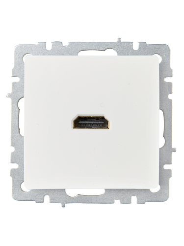 Розетка HDMI 1 пост IEK BRITE белый, фотография