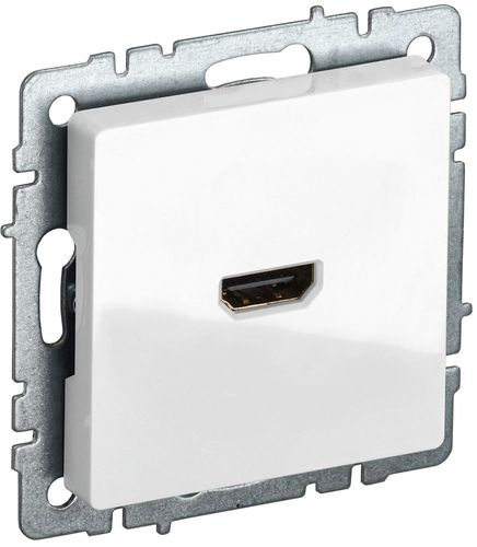 Розетка HDMI 1 пост IEK BRITE белый, вид