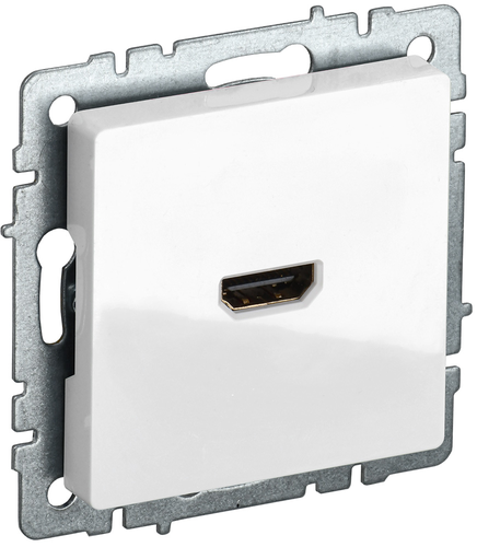 Розетка HDMI 1 пост IEK BRITE белый, вид