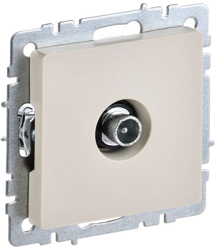 Розетка TV IEK BRITE BR-A10-P-K10 бежевый, картинка