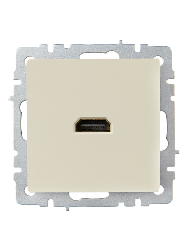 Розетка HDMI 1 пост IEK BRITE бежевый, фото