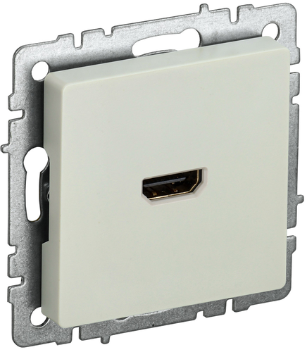 Розетка HDMI 1 пост IEK BRITE бежевый, фото
