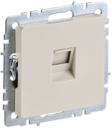 Розетка RJ-45 1 пост IEK BRITE бежевый, картинка