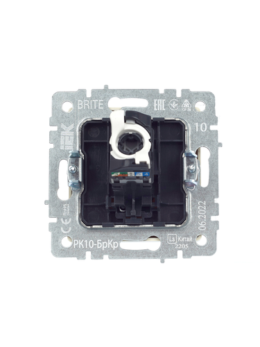 Розетка RJ-45 1 пост IEK BRITE бежевый, фотография