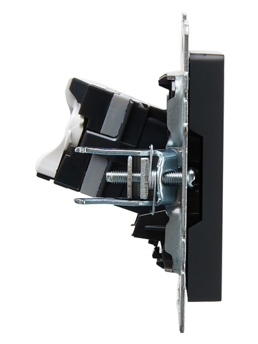 Розетка RJ-45 1 пост IEK BRITE графит, картинка