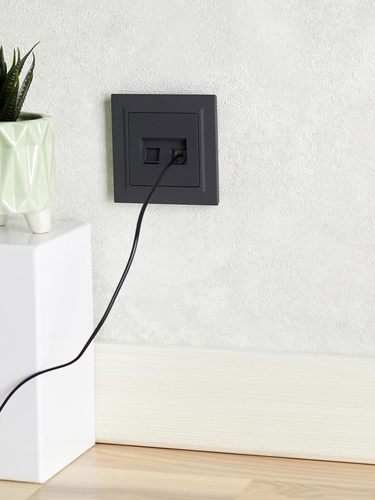 Розетка RJ-45 IEK BRITE BR-K20-1-K53 графит, детальное фото