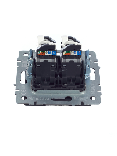 Розетка RJ-45 IEK BRITE BR-K20-1-K53 графит, фотография