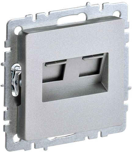 Розетка RJ-45 1 пост IEK BRITE алюминий, изображение