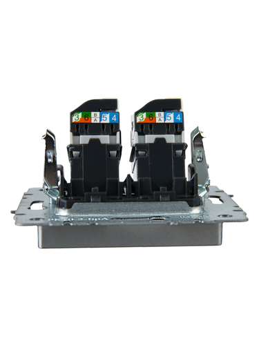 Розетка RJ-45 1 пост IEK BRITE алюминий, картинка