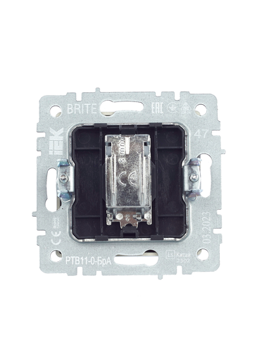 Розетка TV IEK BRITE BR-A10-O-K47 алюминий, крупный план