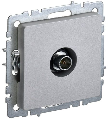 Розетка TV IEK BRITE BR-A10-O-K47 алюминий, фотография