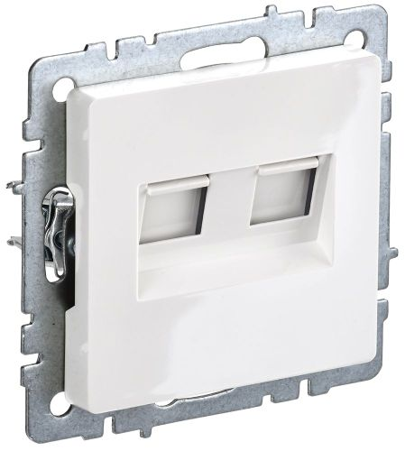 Розетка RJ-11,RJ-45 1 пост IEK BRITE белый, фотография