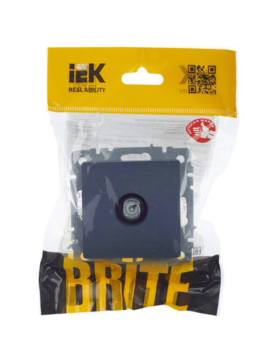 Розетка TV 1 пост IEK BRITE маренго, вид