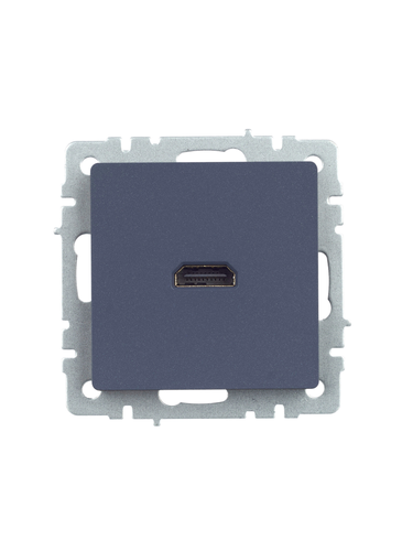 Розетка HDMI 1 пост IEK BRITE маренго, изображение