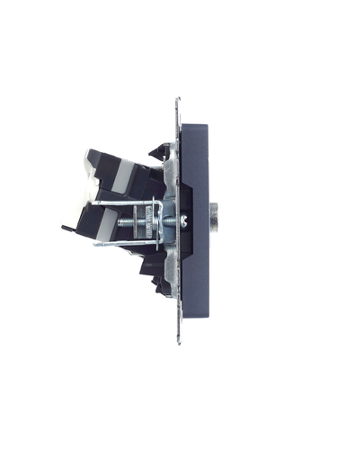 Розетка TV-RJ45 1 пост IEK BRITE маренго, фотография
