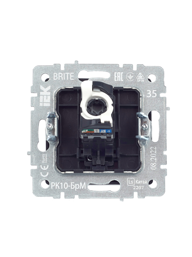 BRITE Розетка комп. RJ45 кат.5E РК10-БрМ мар. IEK, изображение