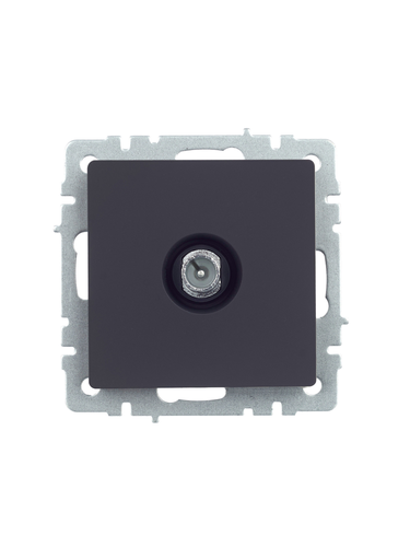 Розетка TV IEK BRITE BR-A10-P-K53 графит, фотография
