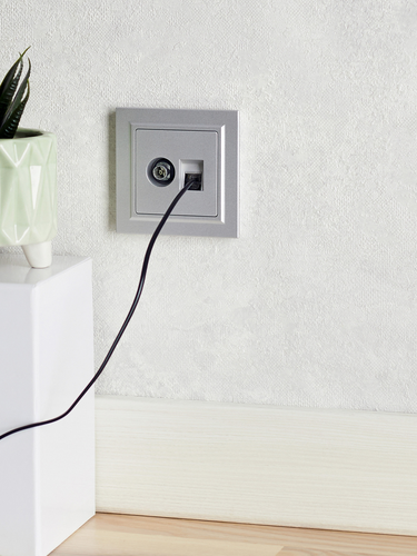Розетка TV-RJ45 1 пост IEK BRITE алюминий, изображение