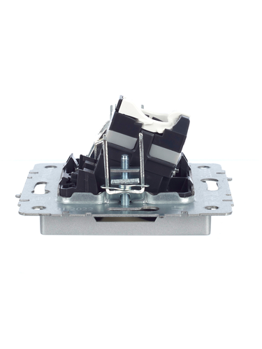 Розетка TV-RJ45 1 пост IEK BRITE алюминий, картинка
