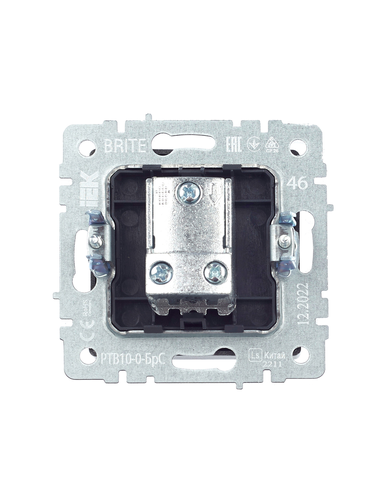 Розетка TV IEK BRITE BR-A10-P-K46 сталь, фотография