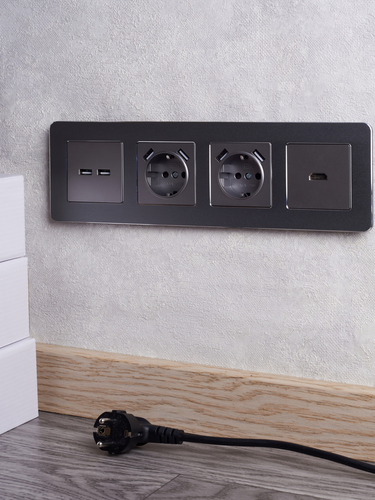 Розетка HDMI 1 пост IEK BRITE сталь, фото