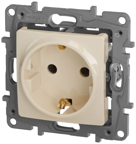 Розетка электрическая Legrand Etika 672321 слоновая кость, фотография