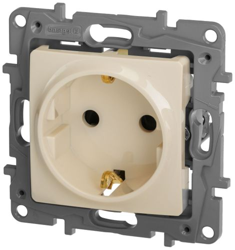 Розетка электрическая Legrand Etika 672322 слоновая кость, фотография