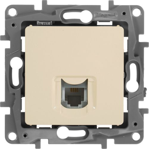 Розетка RJ-11 1 пост Legrand Etika слоновая кость, фотография