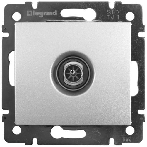 Розетка TV Legrand Valena 694345 алюминий, вид