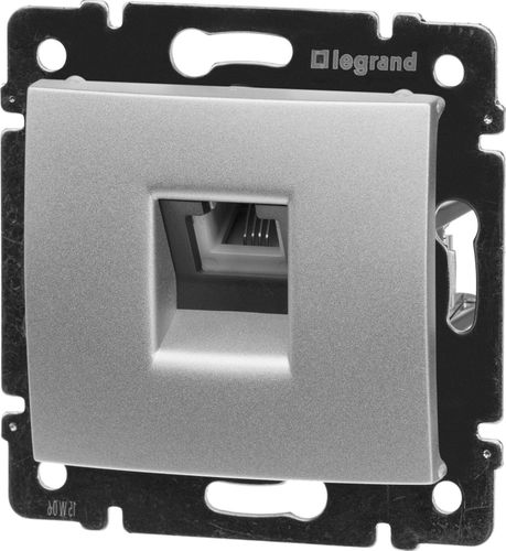 Розетка RJ-11 1 пост Legrand Valena Life алюминий, вид