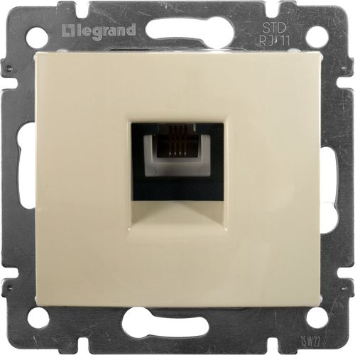 Розетка RJ-11 1 пост Legrand Valena слоновая кость, крупный план
