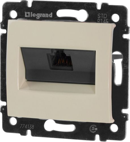 Розетка RJ-45 1 пост Legrand Valena слоновая кость, фото